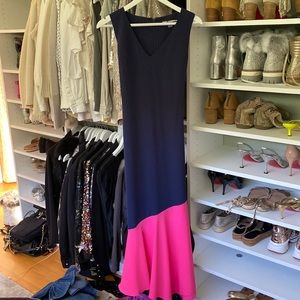 Navy and pink Karl lagerfeld dress.